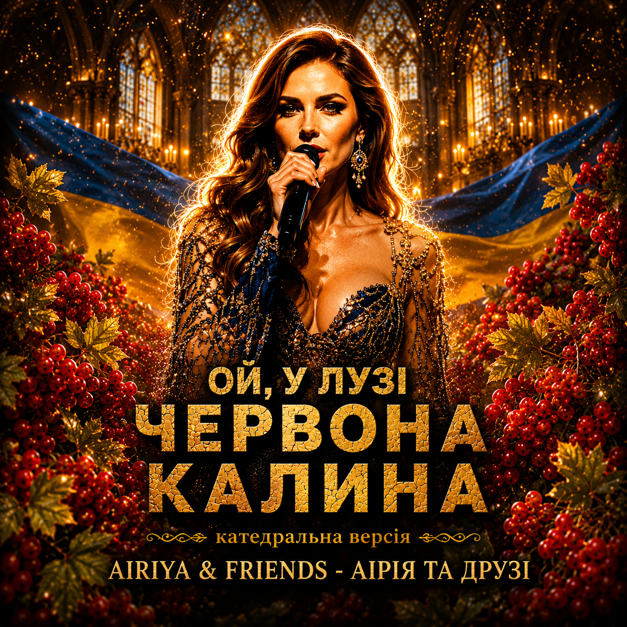 Пісня "Ой, у лузі червона калина - катедральна версія" - співає Аірія. Гурт "Аірія та друзі" - "Airiya & Friends"